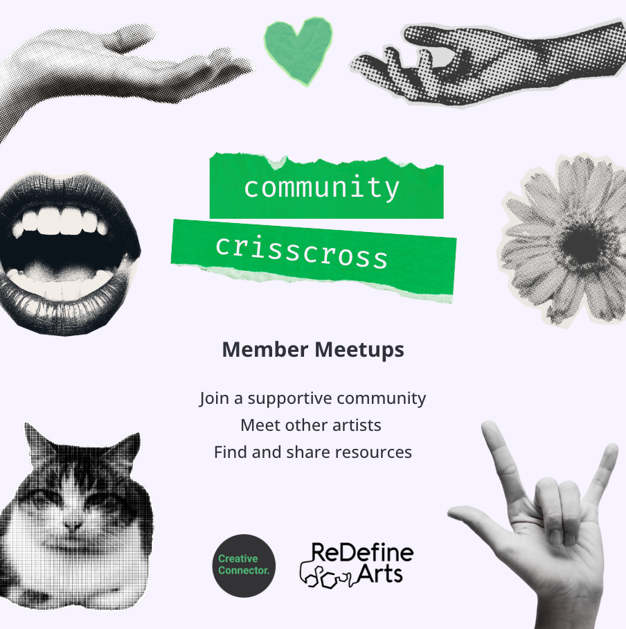 Promo image for "Community Crisscross: Member Meet-Ups."